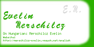 evelin merschilcz business card